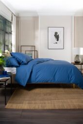 The Lyndon Company Soft & Textured 100% Washed Cotton Duvet Cover Set, Soft & Breathable Bedding in Blue - Size: King - thumbnail 2