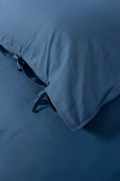 The Lyndon Company Soft & Textured 100% Washed Cotton Duvet Cover Set, Soft & Breathable Bedding in Blue - Size: King - thumbnail 4