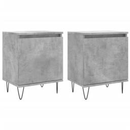 Berkfield Home Bedside Cabinets 2 pcs Concrete Grey 40x30x50 cm Engineered Wood - Size: 40 x 30 x 50 cm - thumbnail 1