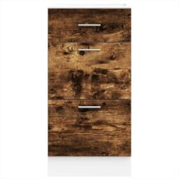 Berkfield Home Bottom Cabinet Smoked Oak 40x46x81.5 cm Engineered Wood in Brown - thumbnail 4