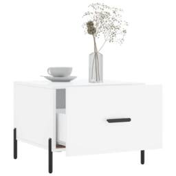 Berkfield Home Coffee Tables 2pcs High Gloss White 50x50x40 cm Engineered Wood - Size: 50 x 50 x 40 cm - thumbnail 4