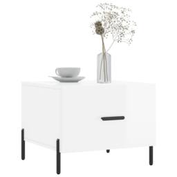 Berkfield Home Coffee Tables 2pcs High Gloss White 50x50x40 cm Engineered Wood - Size: 50 x 50 x 40 cm - thumbnail 3