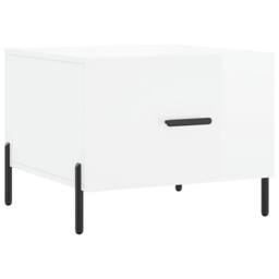 Berkfield Home Coffee Tables 2pcs High Gloss White 50x50x40 cm Engineered Wood - Size: 50 x 50 x 40 cm - thumbnail 5
