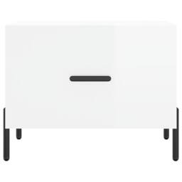 Berkfield Home Coffee Tables 2pcs High Gloss White 50x50x40 cm Engineered Wood - Size: 50 x 50 x 40 cm - thumbnail 6