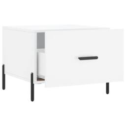 Berkfield Home Coffee Tables 2pcs High Gloss White 50x50x40 cm Engineered Wood - Size: 50 x 50 x 40 cm - thumbnail 7