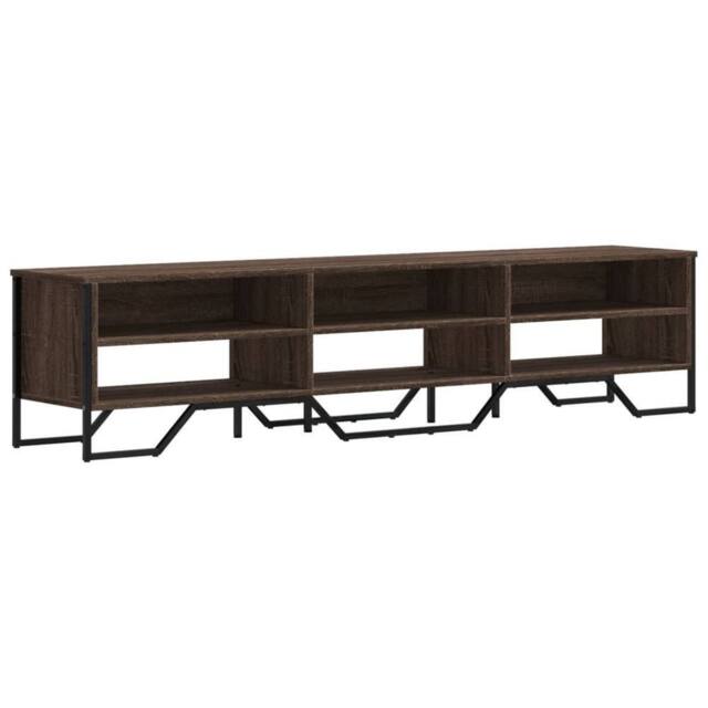 Berkfield Home TV Cabinet Brown Oak 180x34x41 cm Engineered Wood - Size: 180 x 34 x 41 cm - image 1
