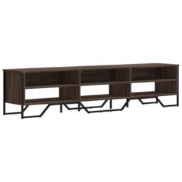 Berkfield Home TV Cabinet Brown Oak 180x34x41 cm Engineered Wood - Size: 180 x 34 x 41 cm - thumbnail 1