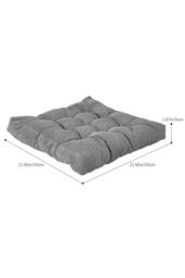 Living and Home Comfort Padded Corduroy Chair Cushion in Grey - thumbnail 8
