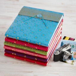 Paper High Large Sari Fabric Photo Album in Blue - thumbnail 3