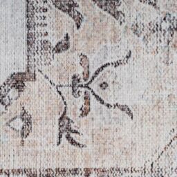 Kukoon Greige Vintage Medallion Non Slip Washable Low Pile Rug in Grey - Size: 80 cm x 300 cm - thumbnail 3