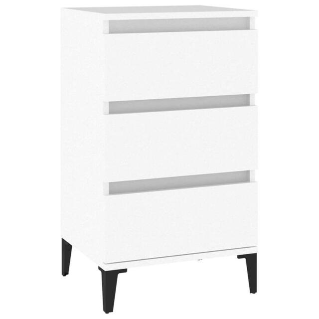 Berkfield Home Bedside Cabinet White 40x35x70 cm Engineered Wood - Size: 40 x 35 x 70 cm - image 1