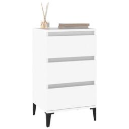 Berkfield Home Bedside Cabinet White 40x35x70 cm Engineered Wood - Size: 40 x 35 x 70 cm - thumbnail 5