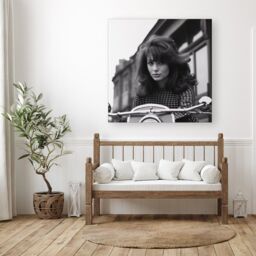 "Warren Reed - Designer 1960 Riding Out Canvas in Black - Size: W30"" x H30""" - thumbnail 1