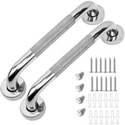 NESTLUNE Handle Steel Shower Toilet Hand Rail 30cm in Silver - thumbnail 1