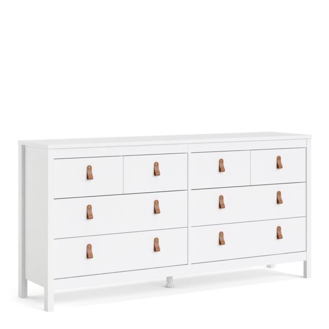 Furniture To Go Barcelona Double Dresser 4+4 Drawers in White - image 1