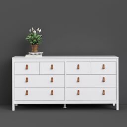 Furniture To Go Barcelona Double Dresser 4+4 Drawers in White - thumbnail 6