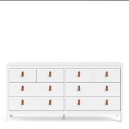 Furniture To Go Barcelona Double Dresser 4+4 Drawers in White - thumbnail 2