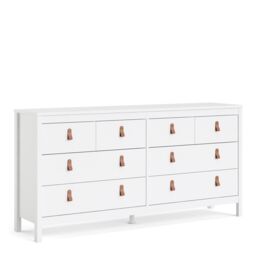 Furniture To Go Barcelona Double Dresser 4+4 Drawers in White - thumbnail 1
