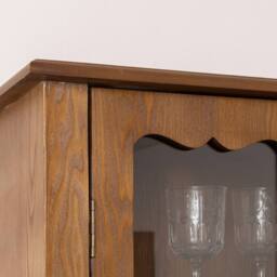 Melody Maison Tall Freestanding Dark Wood Display Cabinet - Ashwell Range in Brown - thumbnail 2