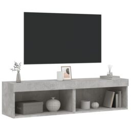 Berkfield Home TV Cabinets with LED Lights 2 pcs Concrete Grey 60x30x30 cm - Size: 60 x 30 x 30 cm - thumbnail 6