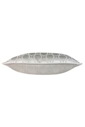 Prestigious Textiles Solitare Geometric Printed Piped Cushion in Metallic Silver - Size: 50 cm x 50 cm - thumbnail 2