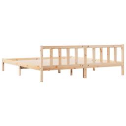 Berkfield Home Extra Long Bed Frame without Mattress 180x220 cm Solid Wood Pine in Natural - thumbnail 6