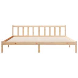 Berkfield Home Extra Long Bed Frame without Mattress 180x220 cm Solid Wood Pine in Natural - thumbnail 4