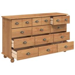 "Berkfield Home Chest of Drawers ""ASKIM"" 79x40x133.5 cm Solid Wood Pine in Brown" - thumbnail 5