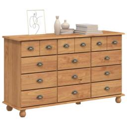 "Berkfield Home Chest of Drawers ""ASKIM"" 79x40x133.5 cm Solid Wood Pine in Brown" - thumbnail 3