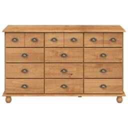"Berkfield Home Chest of Drawers ""ASKIM"" 79x40x133.5 cm Solid Wood Pine in Brown" - thumbnail 6