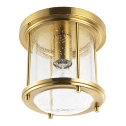 Happy Homewares Vintage Industrial Ceiling Light in Satin Gold with Clear Bubble Glass - thumbnail 8