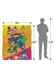 Power Rangers Saved By The Megazord Silky Touch Super Soft Throw Blanket 152 X 127 cm in White - thumbnail 5