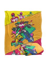 Power Rangers Saved By The Megazord Silky Touch Super Soft Throw Blanket 152 X 127 cm in White - thumbnail 2