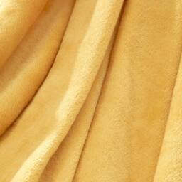 OHS Ultra Soft Flannel Fleece Throw Blanket in Mustard - Size: 200 cm x 240 cm - thumbnail 3
