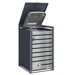 Phoenix Safe Company Quad Wheelie Bin Storage, GB4426ASK, Silver Effect, 80D x 264W x 116H CM - thumbnail 5