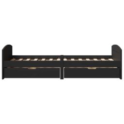 Berkfield Home Day Bed with 2 Drawers without Mattress IRUN Black 90x200 cm - thumbnail 5