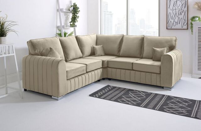 Sofa World Lilly Corner Fullback Sofa in Black