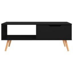 Berkfield Home Coffee Table Black 100x49.5x43 cm Engineered Wood - thumbnail 3