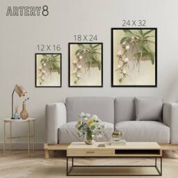 "Artery8 Frederick Sander Angraecum Caudatum Orchid Flowers Framed Canvas Art - Size: W12"" x H16""" - thumbnail 4