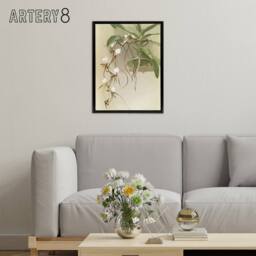 "Artery8 Frederick Sander Angraecum Caudatum Orchid Flowers Framed Canvas Art - Size: W12"" x H16""" - thumbnail 3