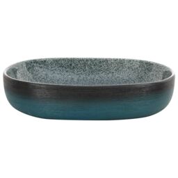 Berkfield Home Countertop Basin Turquoise Oval 59x40x14 cm Ceramic in Black - Size: 59 x 40 x 14 cm - thumbnail 4
