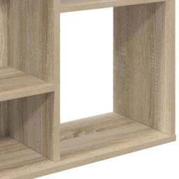 Berkfield Home Room Divider/Book Cabinet Sonoma Oak 100x24x140 cm Engineered Wood in Light Tan - Size: 100 x 24 x 140 cm - thumbnail 8