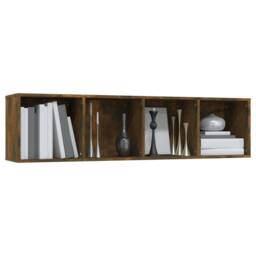 Berkfield Home Book Cabinet/TV Cabinet Smoked Oak 143x30x36cm Engineered Wood in Brown - Size: 143 x 30 x 36 cm - thumbnail 5