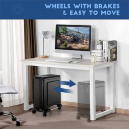 Nordara Desktop PC Case Tower Stand with Rolling Wheels & Heat Dissipation in Black - thumbnail 3