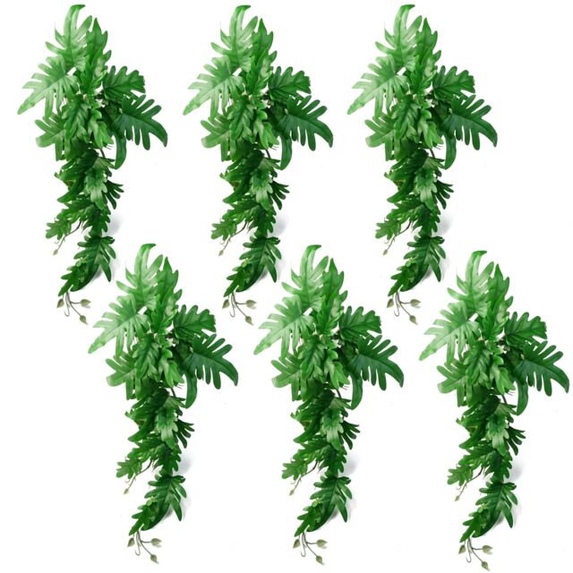 Leaf 6 x 50cm Artificial Trailing Philodendron Large Plant in Green - Size: 6 x 50 cm - image 1