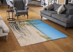 Benjamin Tate Design Grass In The Sand Dunes With The Lake In The Background Designer Rug in Natural - Size: Large - thumbnail 2