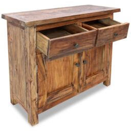 Berkfield Home Sideboard Solid Reclaimed Wood 75x30x65 cm in Brown - Size: 75 x 30 x 65 cm - thumbnail 3