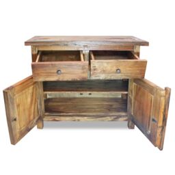 Berkfield Home Sideboard Solid Reclaimed Wood 75x30x65 cm in Brown - Size: 75 x 30 x 65 cm - thumbnail 2