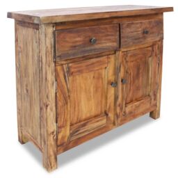 Berkfield Home Sideboard Solid Reclaimed Wood 75x30x65 cm in Brown - Size: 75 x 30 x 65 cm - thumbnail 1