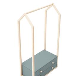 CALICOSY 2-Drawer Wardrobe, 80Cm Wide - Esteban in Green - thumbnail 5